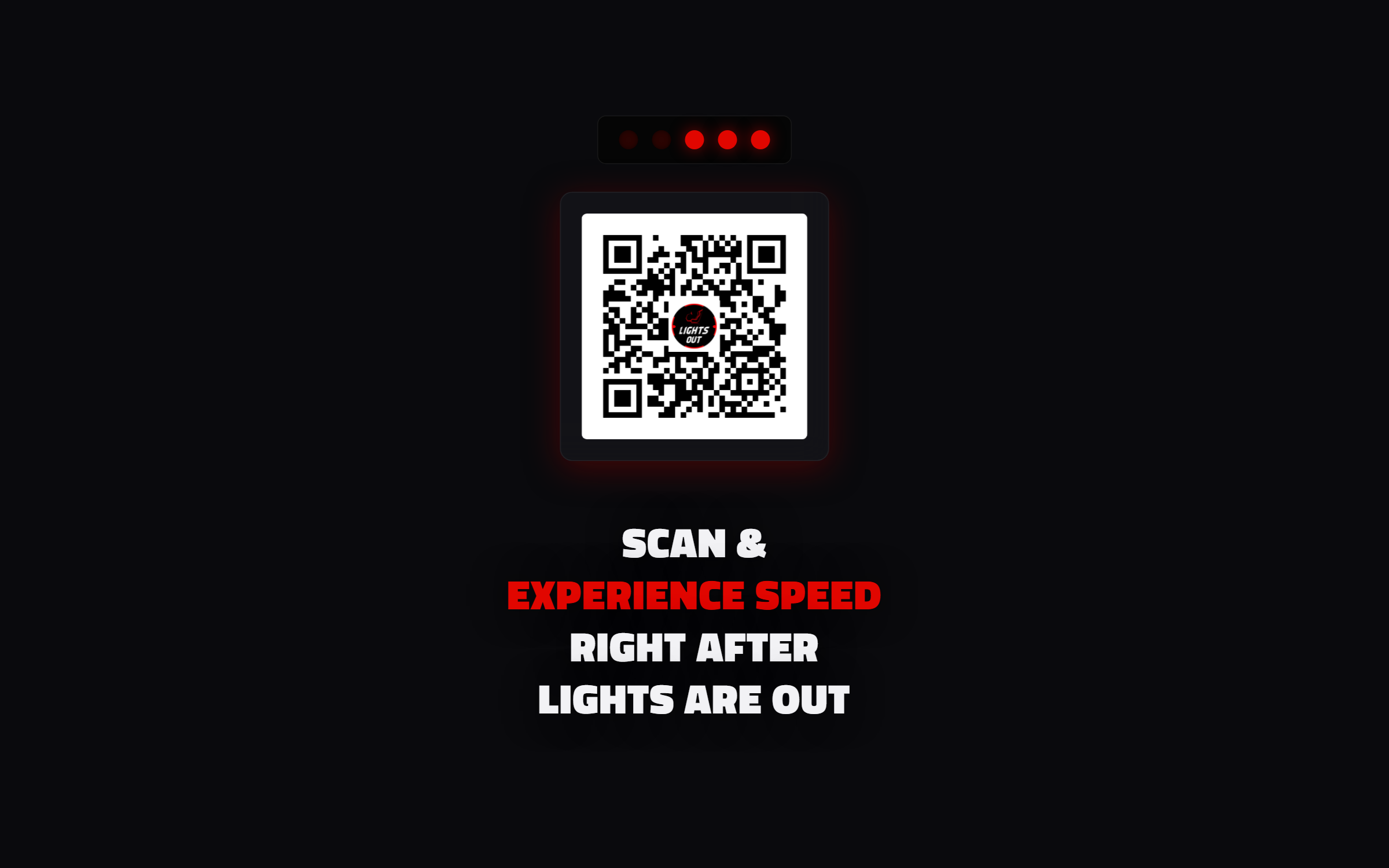 Idle rig wallpaper screen showing a QR code